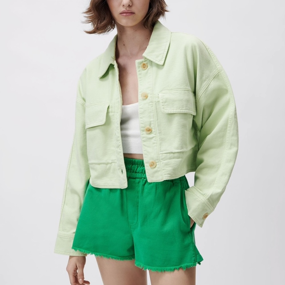 Zara green spring jacket